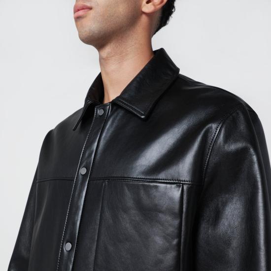 25FW 살바토레 산토로 가죽 자켓 49586LE Black - SALVATORE SANTORO