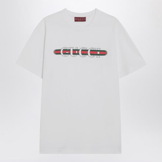  구찌 프린트 반팔 티셔츠 788093XJGL6 White