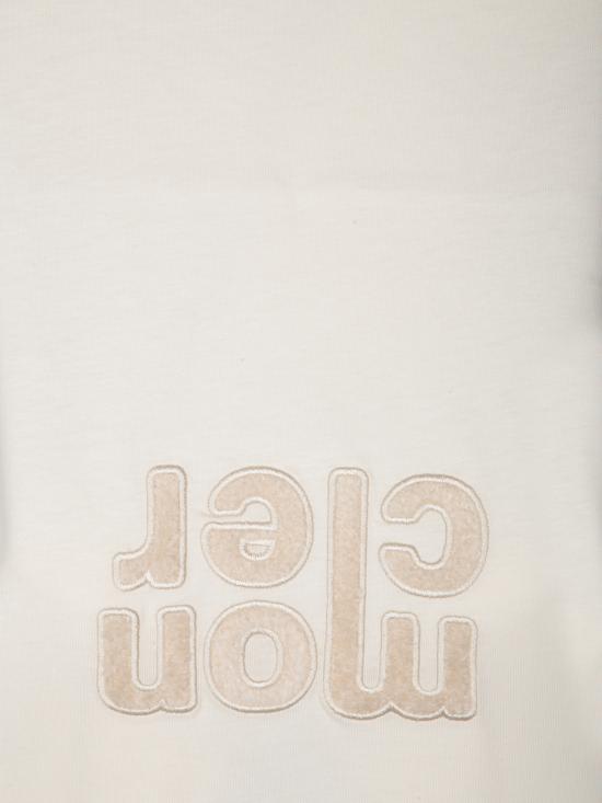 26FW 몽클레어 테디 로고 코튼 티셔츠 8C00028 89AUO 036 White - MONCLER