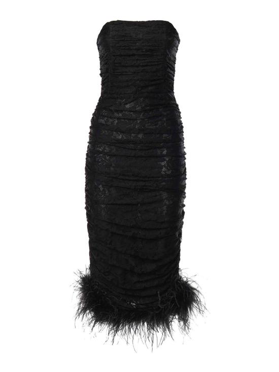  알베르토 아우데니노 미디 스커트 AUW4LACEBLACK Black