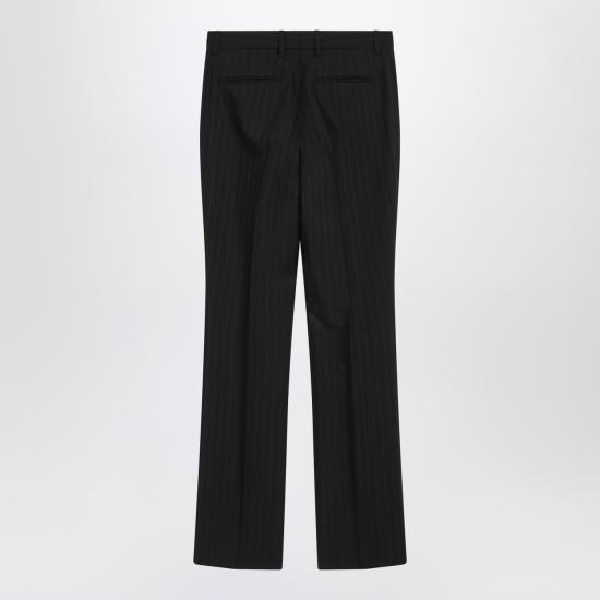 25FW 구찌 핀스트라이프 구찌 울 자카드 팬츠 841090Z7AT1 Black - GUCCI