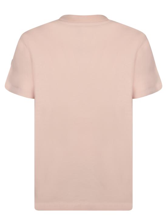 26FW 몽클레어 여성 로고 크루넥 반팔 티셔츠  8C00012 89AUO 519 Pink - MONCLER