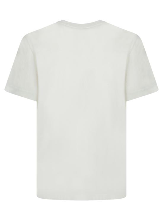 26FW 몽클레어 로고 패치 보트넥 티셔츠 8C00032 89AYW 031 White - MONCLER