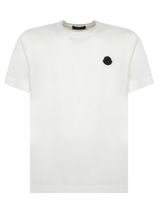 26FW 몽클레어 로고 패치 코튼 티셔츠 8C00039 89AYW 031 White