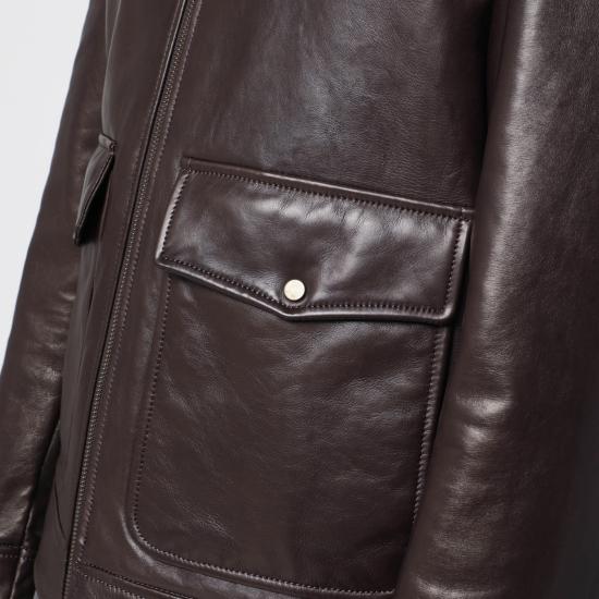 25FW 살바토레 산토로 가죽 자켓 49570LE Brown - SALVATORE SANTORO
