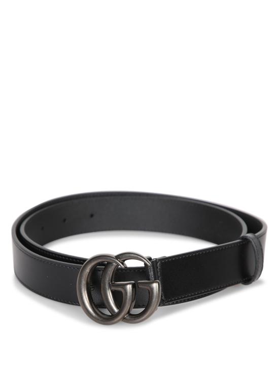 25SS 구찌 GG 마몽 씬 벨트 414516 0YA0V 1000 Black
