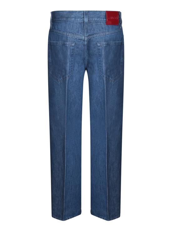25SS 구찌 라벨 스트레이트 핏 데님 812233 XDC83 4100 Blue - GUCCI