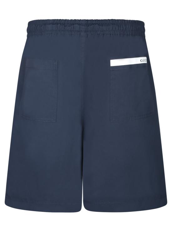 25SS 구찌 웹 버뮤다 쇼츠 814619 ZAJP1 4294 Blue - GUCCI