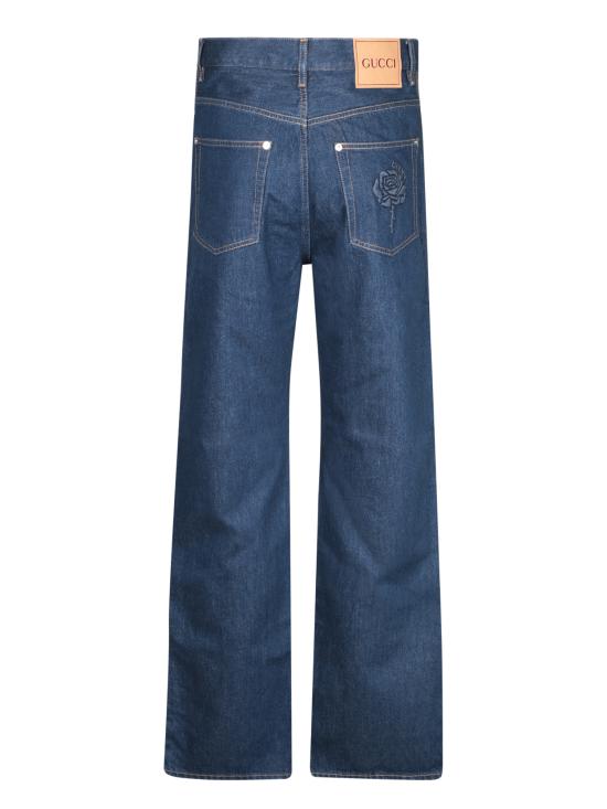 25SS 구찌 자수 데님 트라우저 815629 XDC6V 4759 Blue - GUCCI