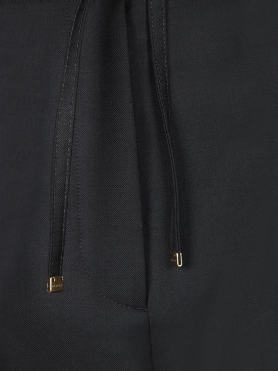 26FW 몽클레어 울 개버딘 테일러드 트라우저 2A00018 598XP 999 Black - MONCLER