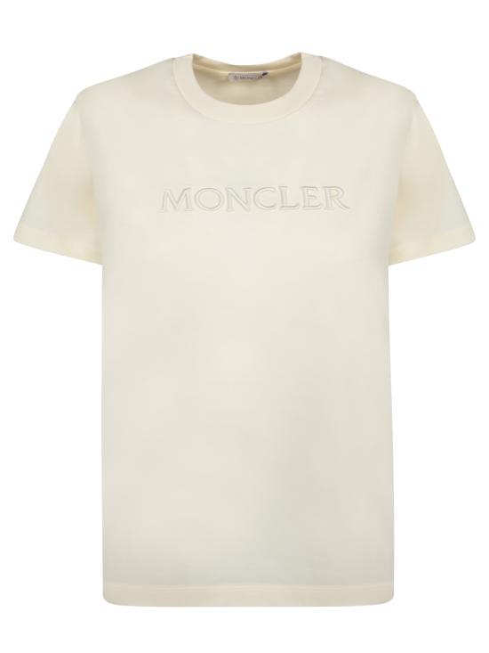 26FW 몽클레어 여성 로고 크루넥 반팔 티셔츠  8C00012 89AUO 037 White