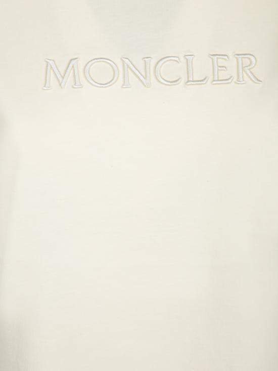 26FW 몽클레어 여성 로고 크루넥 반팔 티셔츠  8C00012 89AUO 037 White - MONCLER