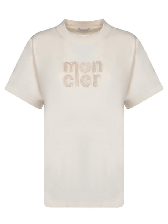 26FW 몽클레어 테디 로고 코튼 티셔츠 8C00028 89AUO 036 White