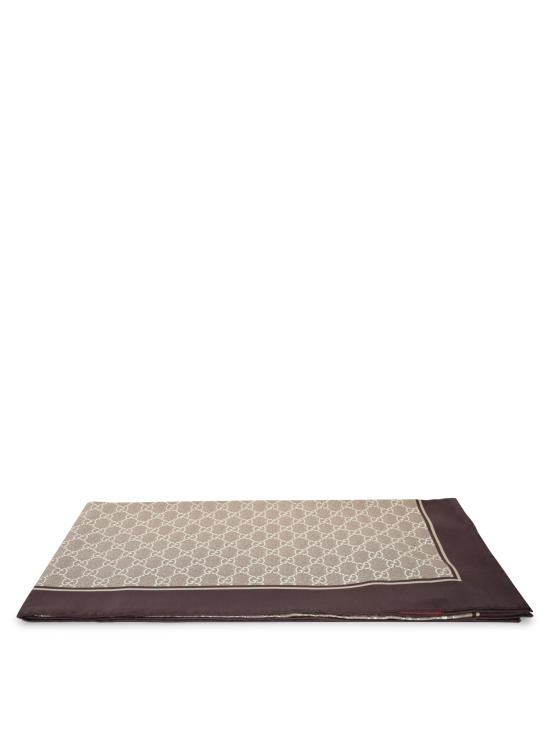 26FW 구찌 프린트 실크 까레 812251 3G001 9865 Brown