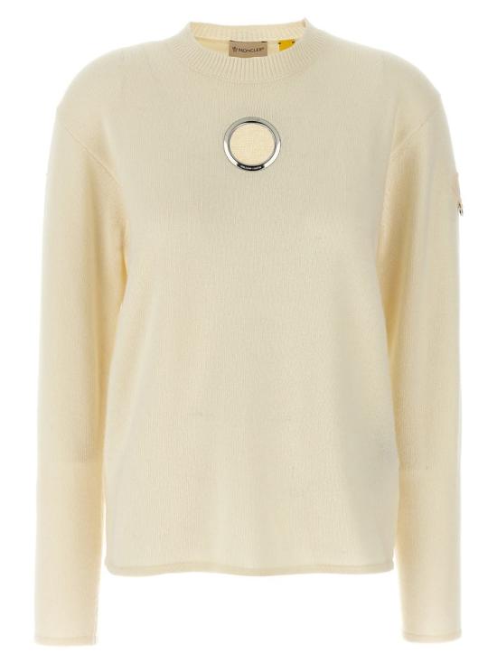 24FW 몽클레어 X 윌로우 스미스 아일렛 울 앤 캐시미어 스웨터 J209T9C00001M4281035 WHITE