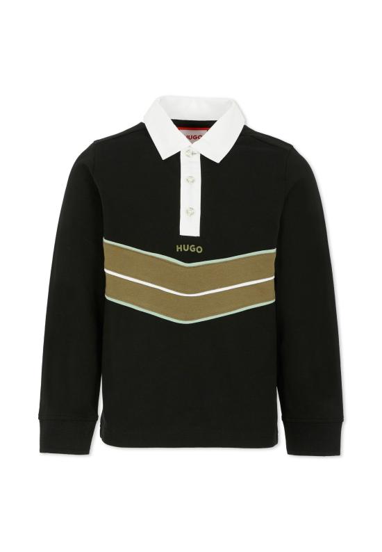 25FW [키즈] 휴고보스 폴로 셔츠 G00445 09B BLACK