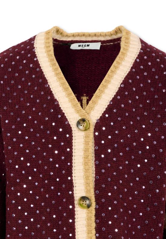 25FW [키즈] 엠에스지엠 가디건 F5MSJGCA081 MS051 BORDEAUX - MSGM