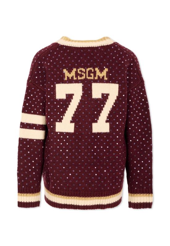 25FW [키즈] 엠에스지엠 가디건 F5MSJGCA081 MS051 BORDEAUX - MSGM