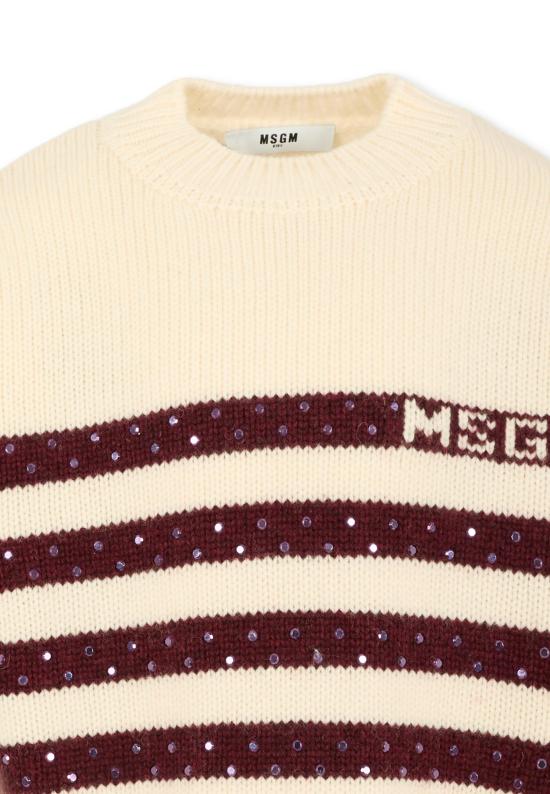 25FW [키즈] 엠에스지엠 니트/스웻셔츠 F5MSJGJP082 013 19 IVORY - MSGM