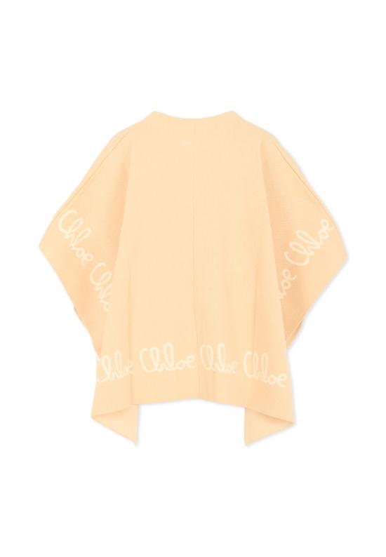 25FW [키즈] 끌로에 로고 자수 판초 C20667 257 BEIGE - CHLOE