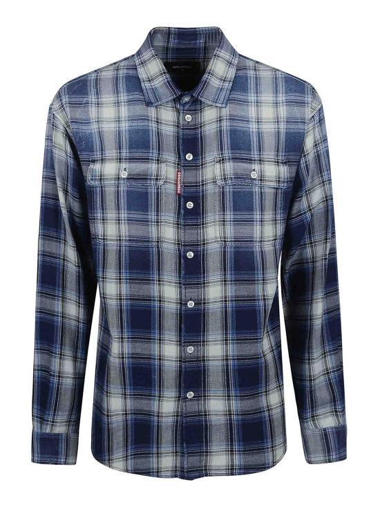  디스퀘어드2 셔츠 S74DM0899D35206001F Blue