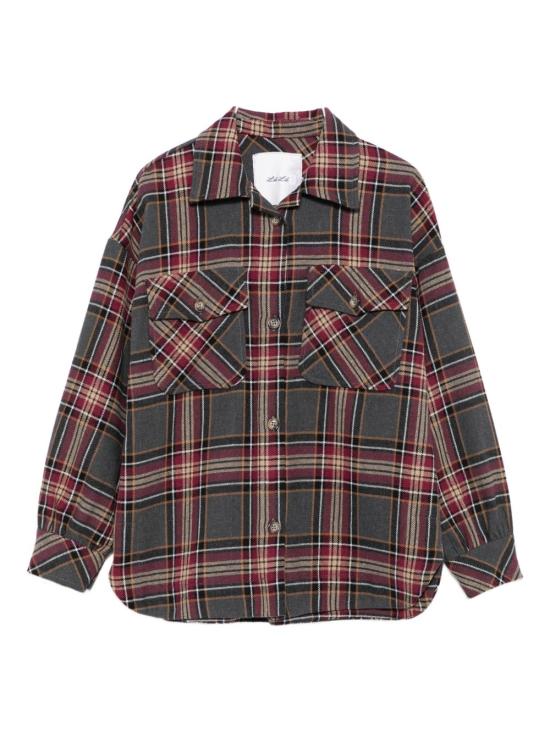 25FW [키즈] 루루 바이 미스 그랜트 셔츠 LL4049 CHECK Bordeaux