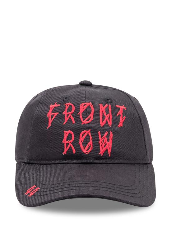 25FW 44레이블 볼캡 B0030469FA628 P674 BLACK FRONT RAW SIGNAL RED