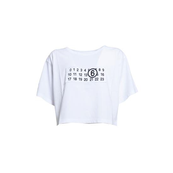 25FW [키즈] MM6 메종마르지엘라 티셔츠 M60576MM009 M6100 White - MM6 MAISON MARGIELA