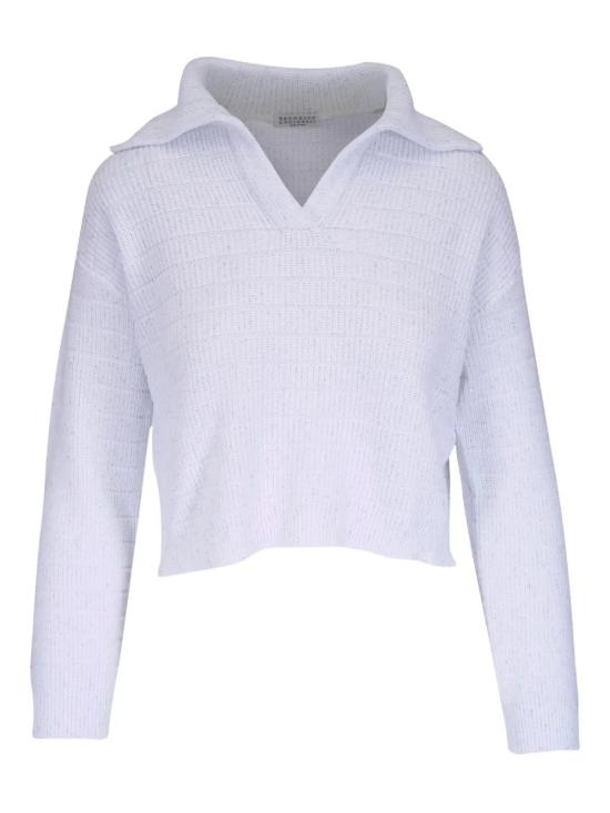 25FW 브루넬로 쿠치넬리 스웨터 MDV754005CJ159 White