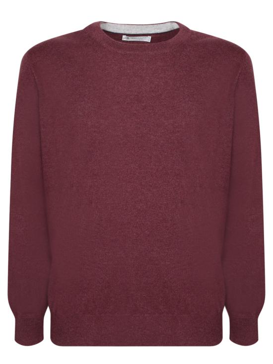 26FW 브루넬로 쿠치넬리 캐시미어 니트 M2200100 CEG54 Bordeaux