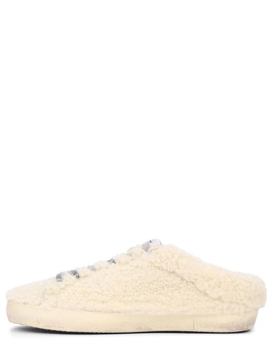  골든구스 뮬/슬리퍼 슈퍼스타 사보 글리터 스타 내추럴 화이트/실버 - GOLDEN GOOSE