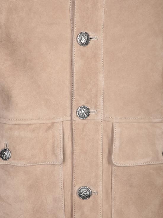 26FW 브루넬로 쿠치넬리 스웨이드 자켓 MPMVS2060 CYQ48 Beige - BRUNELLO CUCINELLI