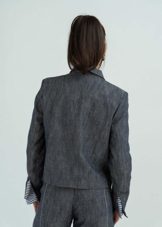  오디 자켓 더블브레스트 재킷 인디고 - ODEEH