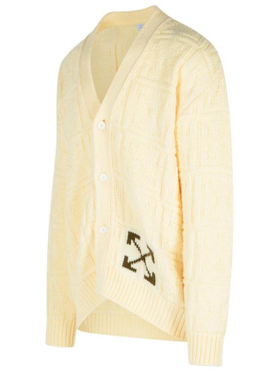 25FW 오프화이트 가디건 OMHB02LF25KNI0010B58 Cream - OFF WHITE