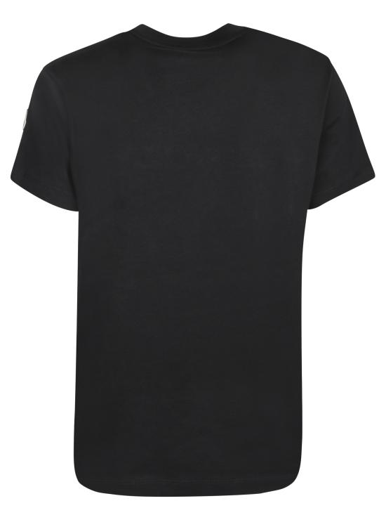 25FW 몽클레어 여성 로고 크루넥 반팔 티셔츠 8C0001289AUO999 BLACK DOM - MONCLER