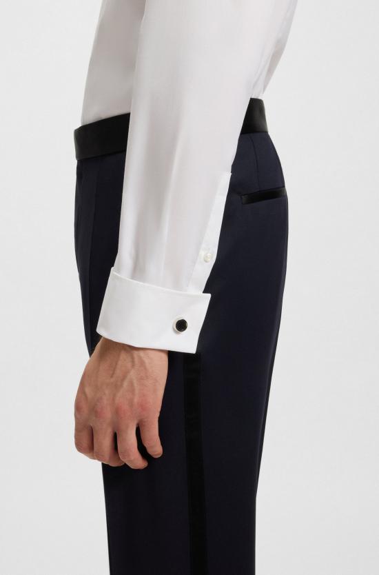 25FW 보스 긴팔 셔츠 50480093 10245425 01 100 White - BOSS