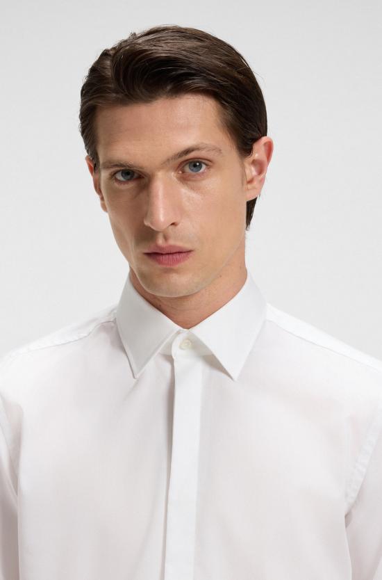 25FW 보스 긴팔 셔츠 50480093 10245425 01 100 White - BOSS