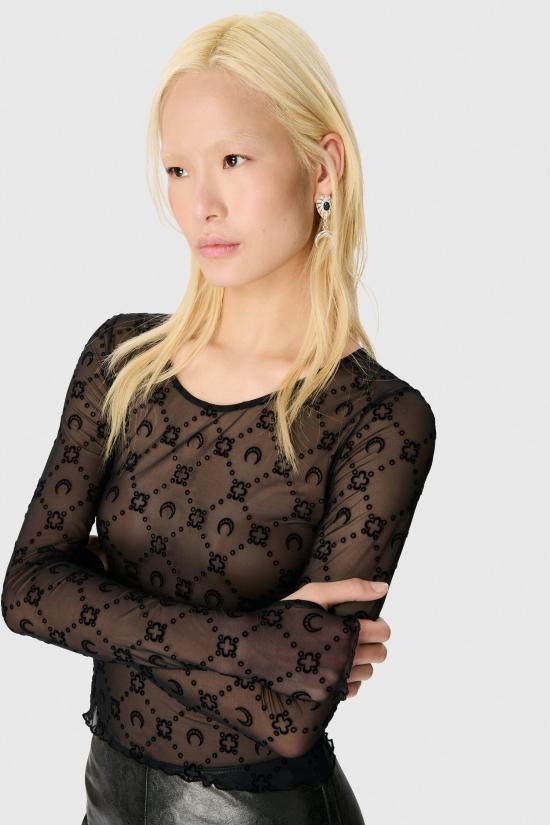 25FW 마린세르 긴팔 티셔츠 WTS012ACJER0005 BK99 Black - MARINE SERRE