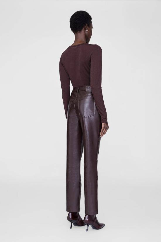 25FW 애니빙 반팔 티셔츠 A 08 11501 BWN34 Dark brown - ANINE BING