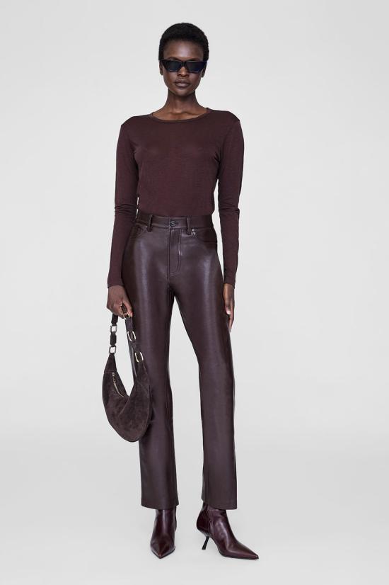 25FW 애니빙 반팔 티셔츠 A 08 11501 BWN34 Dark brown - ANINE BING