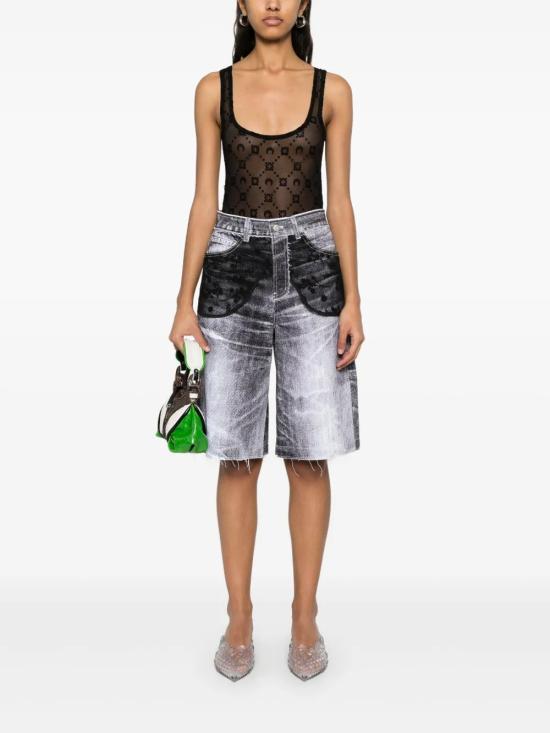 25FW 마린세르 바디수트 티셔츠 WUW061ACJER0005 BK99 Black - MARINE SERRE