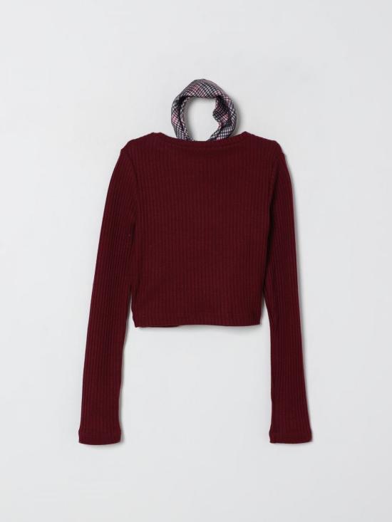 25FW [키즈] 리우조 탑 GF5177J3774 91650 Burgundy - LIU JO