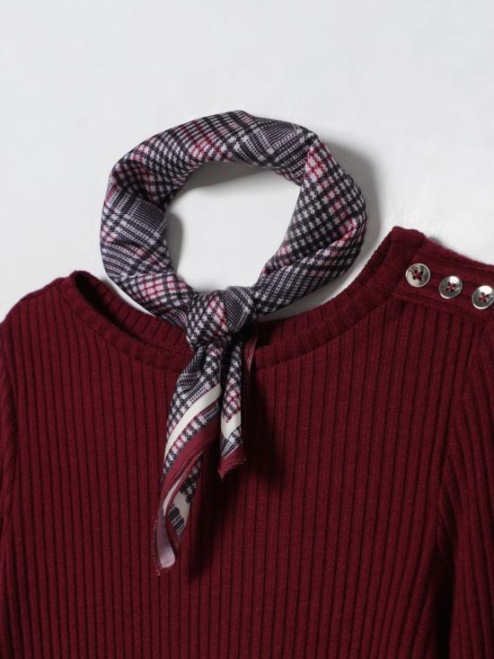 25FW [키즈] 리우조 원피스 GF5176J3774 91650 Burgundy - LIU JO