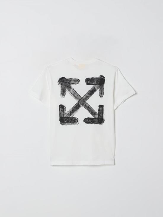 25FW [키즈] 오프화이트 티셔츠 OBAA002F25JER003 0110 White - OFF WHITE