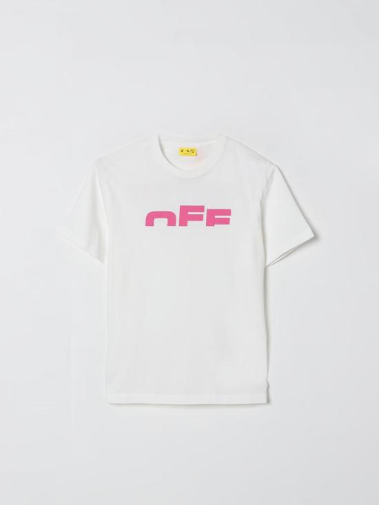 25FW [키즈] 오프화이트 티셔츠 OGAA001F25JER002 0132 White