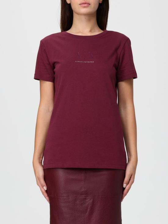 25FW 알마니 반팔 티셔츠 XW001459AF10356 UA343 Burgundy