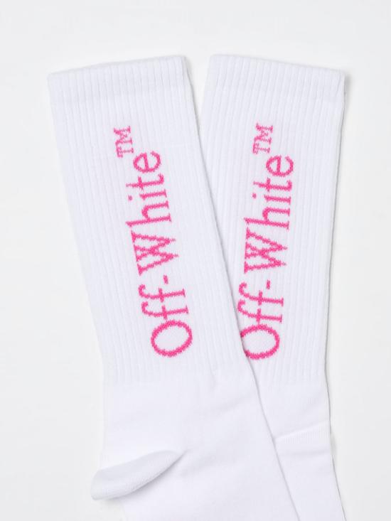 25FW [키즈] 오프화이트 발목 양말 OGRA003F25KNI002 0132 White - OFF WHITE