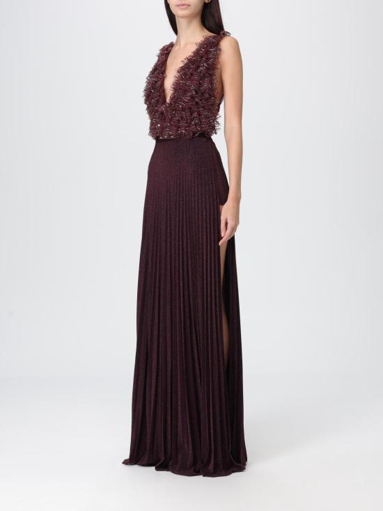 25FW 엘리자베타프랜치 롱 원피스 ABR19 EA4 Wine - ELISABETTA FRANCHI