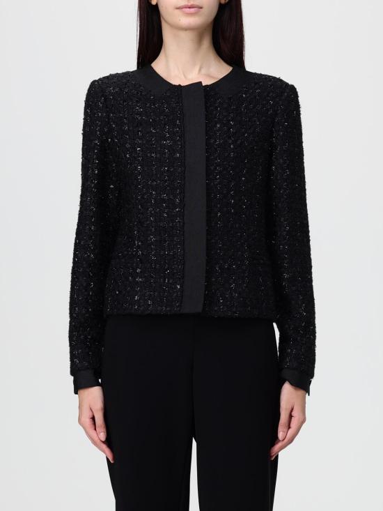 25FW 엠포리오 아르마니 루렉스 트위드 자켓 EW001713AF14268 UC001 Black