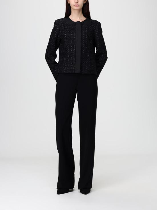 25FW 엠포리오 아르마니 루렉스 트위드 자켓 EW001713AF14268 UC001 Black - EMPORIO ARMANI